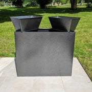 standing planters tall planters huge planters woven wood